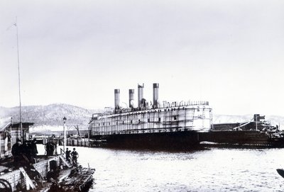 The Ice-Breaking Train Ferry Steamer SS Baikal, Lake Baikal by English Photographer